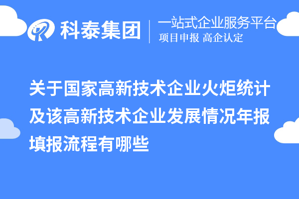 關(guān)于國家高新技術(shù)企業(yè)火炬統(tǒng)計(jì)及該高新技術(shù)企業(yè)發(fā)展情況年報(bào)填報(bào)流程有哪些