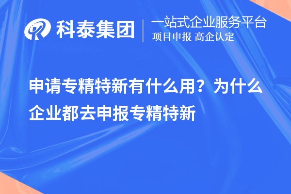 申請(qǐng)專精特新有什么用？為什么企業(yè)都去申報(bào)專精特新