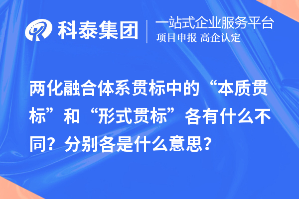 兩化融合體系貫標(biāo)中的“本質(zhì)貫標(biāo)”和“形式貫標(biāo)”各有什么不同？分別各是什么意思？