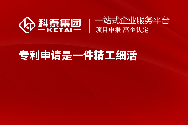 專(zhuān)利申請(qǐng)是一件精工細(xì)活
