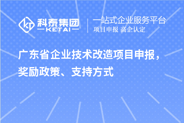 廣東省企業(yè)技術改造項目申報，獎勵政策、支持方式