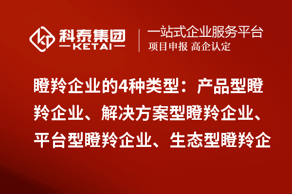 瞪羚企業(yè)的4種類型：產(chǎn)品型瞪羚企業(yè)、解決方案型瞪羚企業(yè)、平臺型瞪羚企業(yè)、生態(tài)型瞪羚企業(yè)