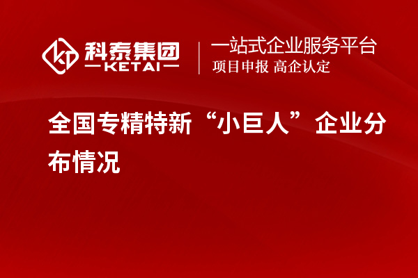 全國(guó)專(zhuān)精特新“小巨人”企業(yè)分布情況