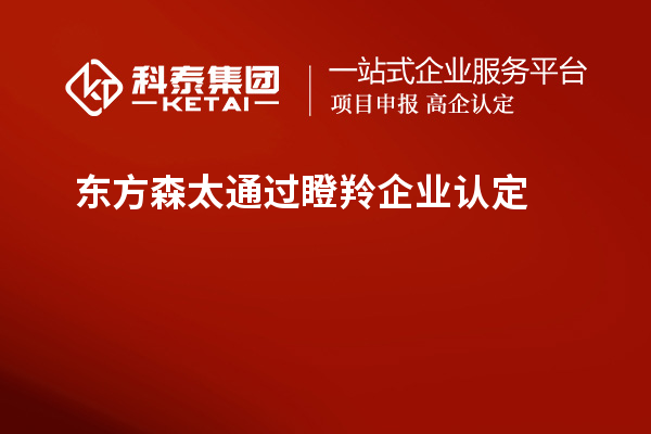 東方森太通過(guò)<a href=http:///fuwu/dengling.html target=_blank class=infotextkey>瞪羚企業(yè)認(rèn)定</a>