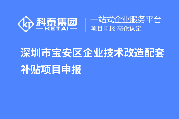 深圳市寶安區(qū)企業(yè)技術(shù)改造配套補(bǔ)貼項目申報
