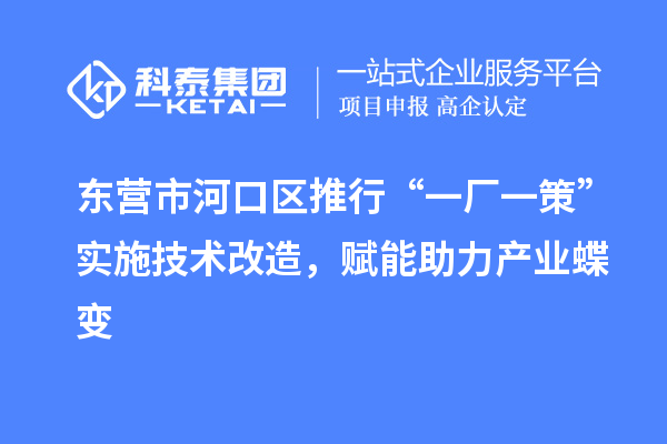 東營市河口區(qū)推行“一廠一策”實施技術(shù)改造，賦能助力產(chǎn)業(yè)蝶變