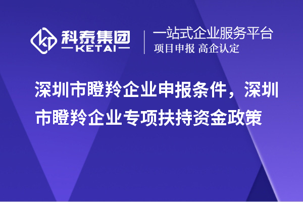 深圳市瞪羚企業(yè)申報(bào)條件，深圳市瞪羚企業(yè)專項(xiàng)扶持資金政策