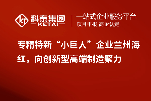 專精特新“小巨人”企業(yè)蘭州海紅，向創(chuàng)新型高端制造聚力