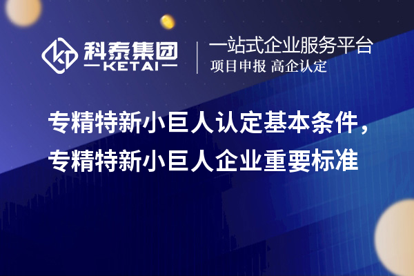 專精特新小巨人認(rèn)定基本條件，專精特新小巨人企業(yè)重要標(biāo)準(zhǔn)