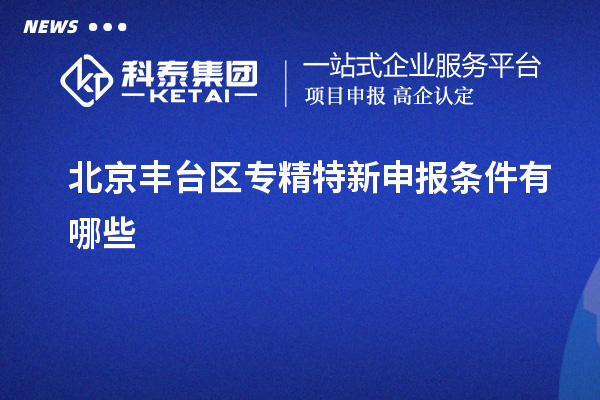 北京豐臺區(qū)專精特新申報條件有哪些