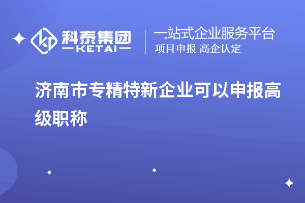 濟(jì)南市專(zhuān)精特新企業(yè)可以申報(bào)高級(jí)職稱(chēng)