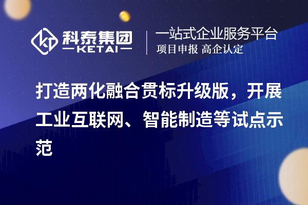 打造兩化融合貫標(biāo)升級版，開展工業(yè)互聯(lián)網(wǎng)、智能制造等試點示范