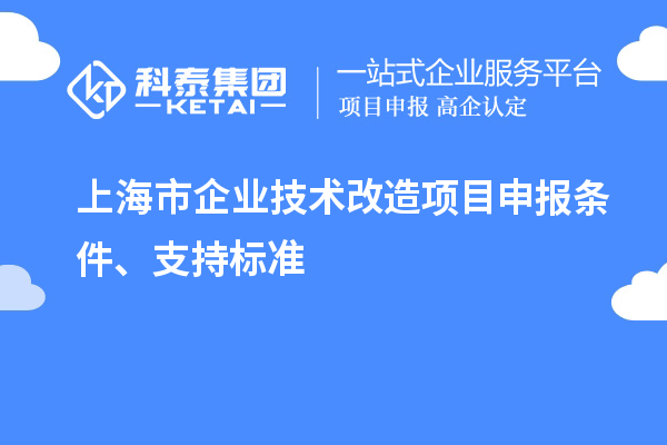 上海市企業(yè)技術(shù)改造項目申報條件、支持標準