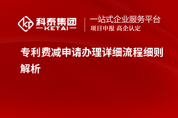 專(zhuān)利費(fèi)減申請(qǐng)辦理詳細(xì)流程細(xì)則解析