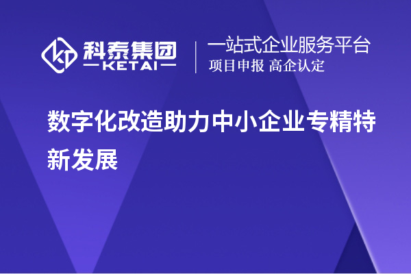數(shù)字化改造助力中小企業(yè)專(zhuān)精特新發(fā)展