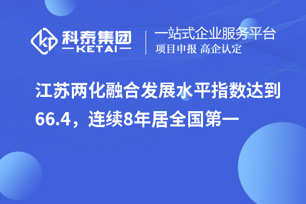 江蘇兩化融合發(fā)展水平指數(shù)達(dá)到66.4，連續(xù)8年居全國第一