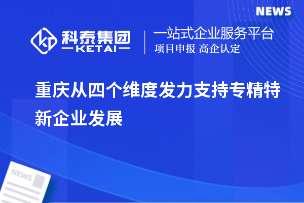 重慶從四個(gè)維度發(fā)力支持專(zhuān)精特新企業(yè)發(fā)展