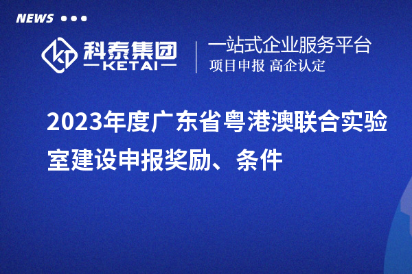 2023年度廣東省粵港澳聯(lián)合實(shí)驗(yàn)室建設(shè)申報獎勵、條件
