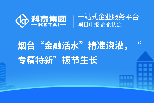 煙臺“金融活水”精準澆灌，“專精特新”拔節(jié)生長