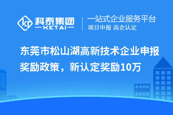 東莞市松山湖高新技術(shù)企業(yè)申報(bào)獎(jiǎng)勵(lì)政策，新認(rèn)定獎(jiǎng)勵(lì)10萬
