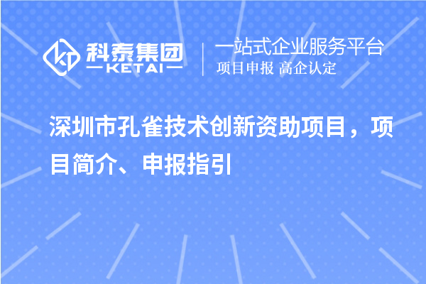 深圳市孔雀技術創(chuàng)新資助項目，項目簡介、申報指引