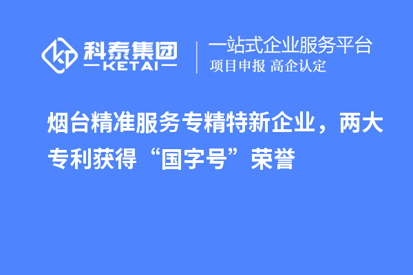 煙臺精準服務專精特新企業(yè)，兩大專利獲得“國字號”榮譽