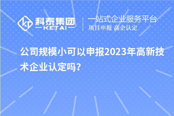 公司規(guī)模小可以申報(bào)2023年<a href=http:// target=_blank class=infotextkey>高新技術(shù)企業(yè)認(rèn)定</a>嗎？