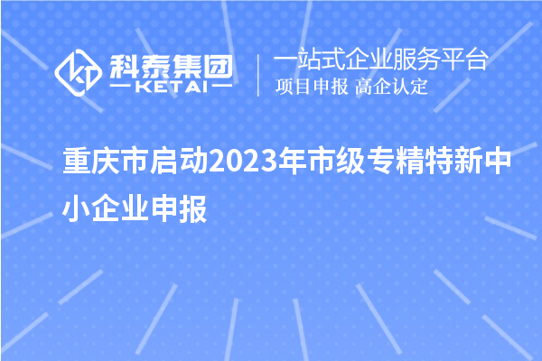 重慶市啟動(dòng)2023年市級專精特新中小企業(yè)申報(bào)