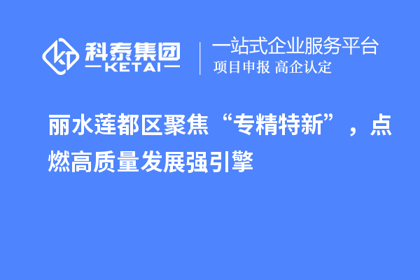 麗水蓮都區(qū)聚焦“專精特新”，點燃高質(zhì)量發(fā)展強引擎