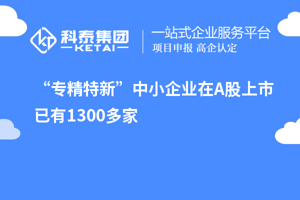 “專(zhuān)精特新”中小企業(yè)在A股上市已有1300多家
