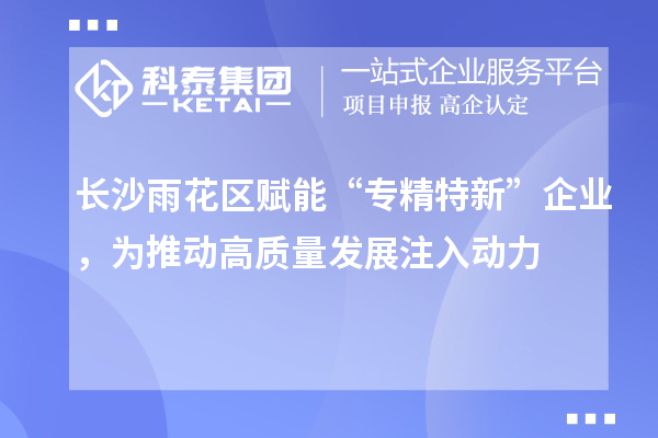 長沙雨花區(qū)賦能“專精特新”企業(yè)，為推動高質(zhì)量發(fā)展注入動力