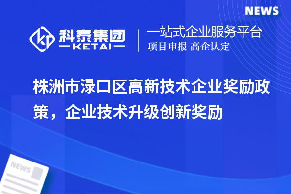 株洲市淥口區(qū)高新技術(shù)企業(yè)獎勵政策，企業(yè)技術(shù)升級創(chuàng)新獎勵