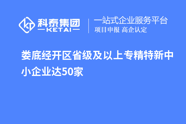 婁底經(jīng)開(kāi)區(qū)省級(jí)及以上專(zhuān)精特新中小企業(yè)達(dá)50家