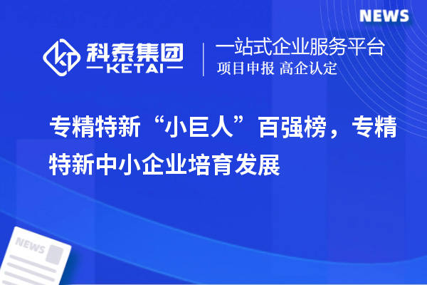 專精特新“小巨人”百強(qiáng)榜，<a href=http:///fuwu/zhuanjingtexin.html target=_blank class=infotextkey>專精特新中小企業(yè)</a>培育發(fā)展