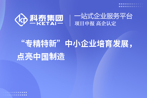 “專精特新”中小企業(yè)培育發(fā)展，點(diǎn)亮中國制造