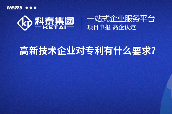 高新技術(shù)企業(yè)對專利有什么要求？