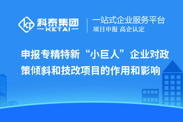 申報(bào)專精特新“小巨人”企業(yè)對政策傾斜和<a href=http:///fuwu/jishugaizao.html target=_blank class=infotextkey>技改</a>項(xiàng)目的作用和影響