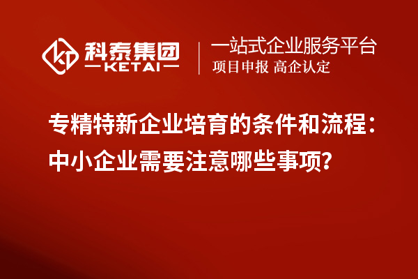 專精特新企業(yè)培育的條件和流程：中小企業(yè)需要注意哪些事項(xiàng)？