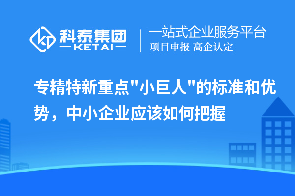 專精特新重點小巨人的標(biāo)準(zhǔn)和優(yōu)勢，中小企業(yè)應(yīng)該如何把握
