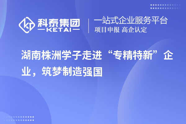 湖南株洲學(xué)子走進(jìn)“專精特新” 企業(yè)，筑夢(mèng)制造強(qiáng)國