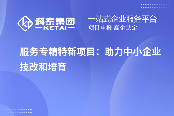 服務(wù)專精特新項目：助力中小企業(yè)<a href=http:///fuwu/jishugaizao.html target=_blank class=infotextkey>技改</a>和培育