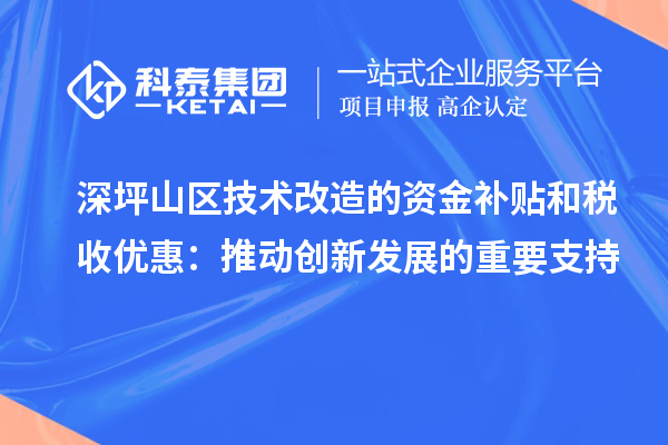  深坪山區(qū)技術(shù)改造的資金補(bǔ)貼和稅收優(yōu)惠：推動創(chuàng)新發(fā)展的重要支持