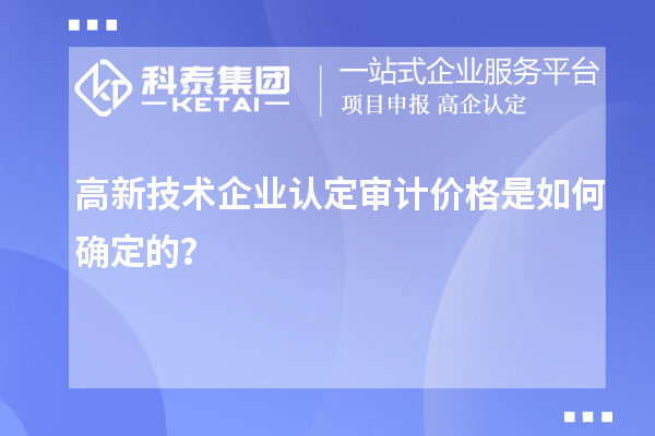 高新技術(shù)企業(yè)認(rèn)定審計(jì)價(jià)格是如何確定的？