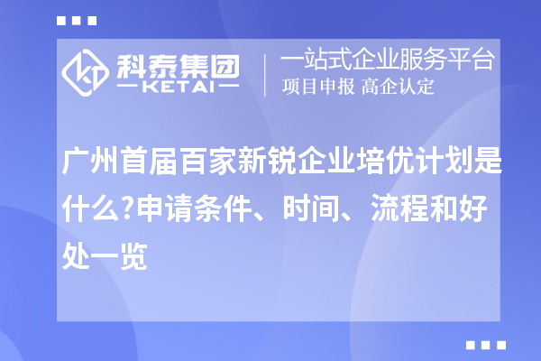 廣州首屆百家新銳企業(yè)培優(yōu)計劃是什么?申請條件、時間、流程和好處一覽