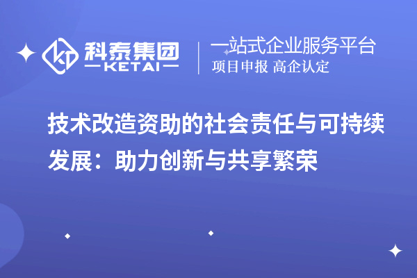 技術改造資助的社會責任與可持續(xù)發(fā)展：助力創(chuàng)新與共享繁榮		 		 		
