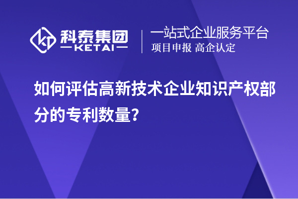 如何評估高新技術(shù)企業(yè)知識產(chǎn)權(quán)部分的專利數(shù)量？