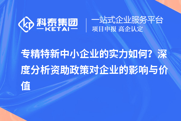 專精特新中小企業(yè)的實(shí)力如何？深度分析資助政策對企業(yè)的影響與價(jià)值