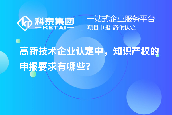 高新技術(shù)企業(yè)認(rèn)定中，知識產(chǎn)權(quán)的申報要求有哪些？