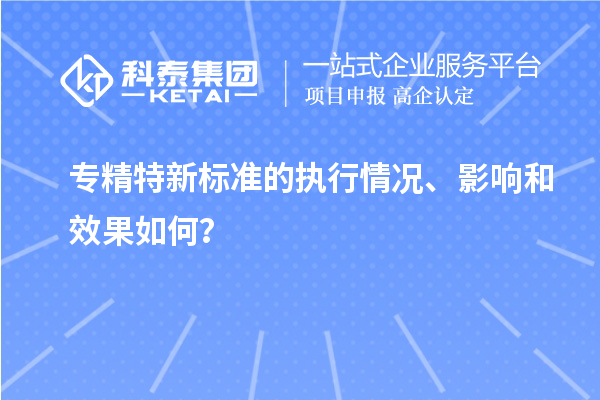 專精特新標(biāo)準(zhǔn)的執(zhí)行情況、影響和效果如何？