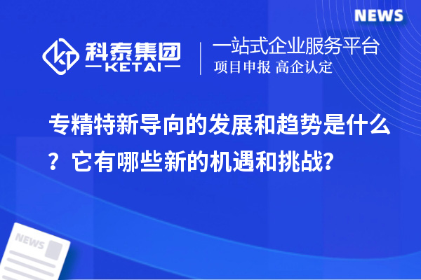 專(zhuān)精特新導(dǎo)向的發(fā)展和趨勢(shì)是什么？它有哪些新的機(jī)遇和挑戰(zhàn)？